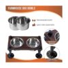 Wellland Cuencos elevados para perros comedero elevado