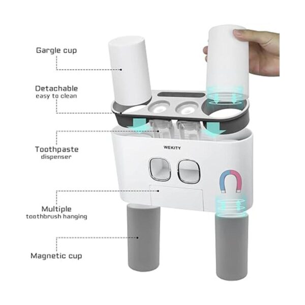 Wekity Soporte multifuncional para cepillo de dientes y_4