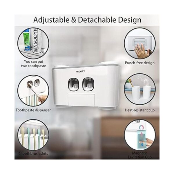 Wekity Soporte multifuncional para cepillo de dientes y_2