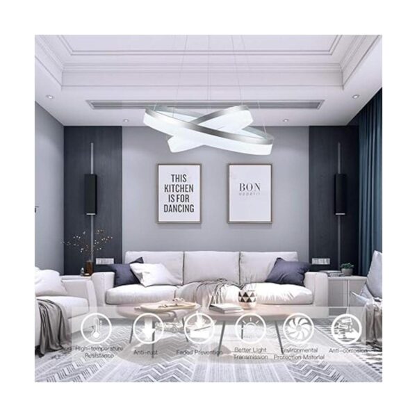 WELAKI Candelabros LED modernos con lámpara colgante_2
