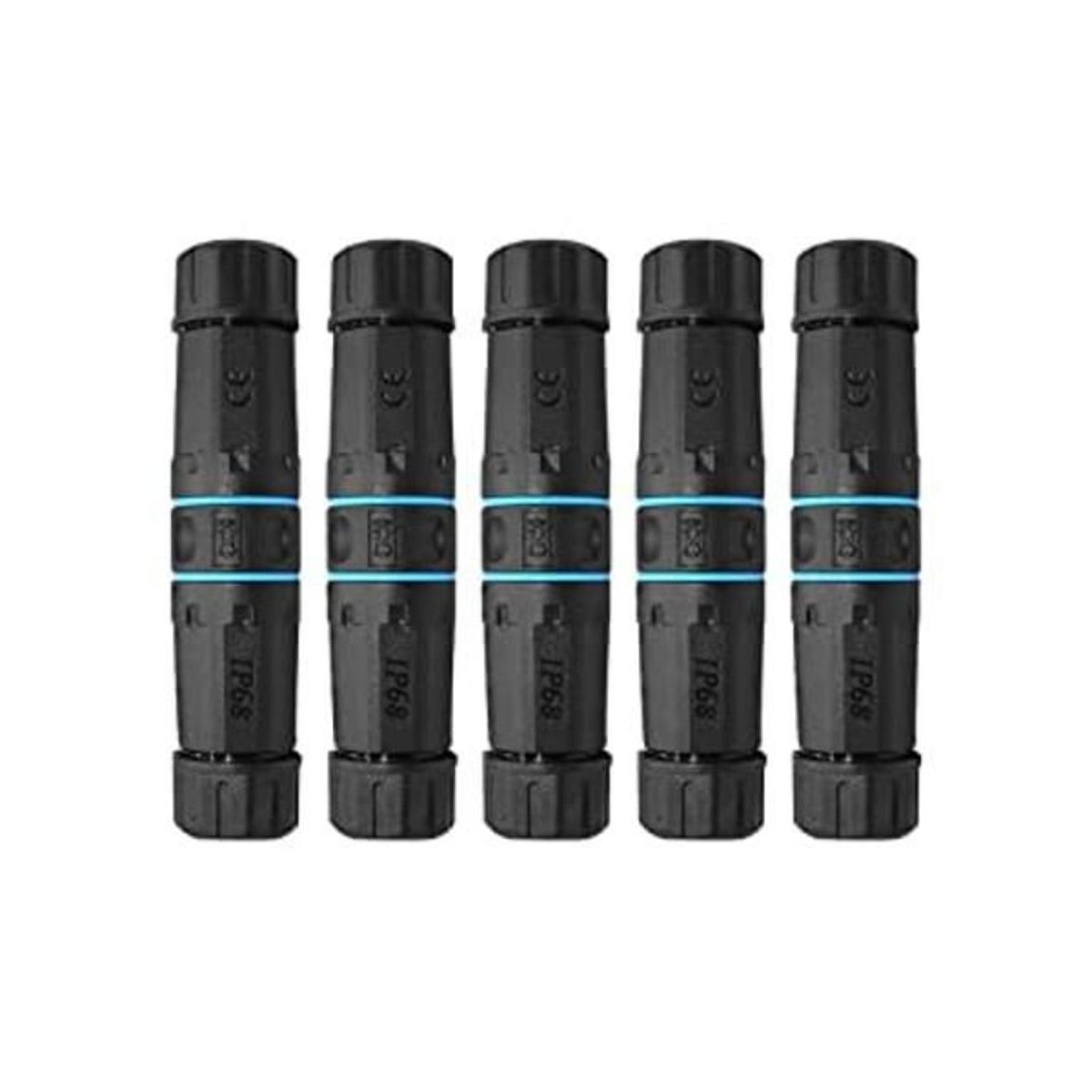 5 conectores impermeables RJ45 IP68 impermeables