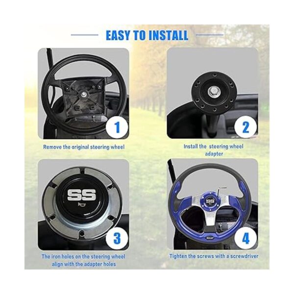 WEKANI Volante universal para carrito de golf adaptador_6