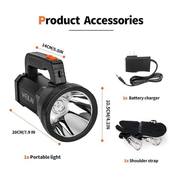 WEILAI Superbright Linterna LED de mano potente linterna_4