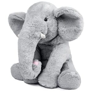 WEIGEDU Peluche de elefante gigante de peluche suave y_1