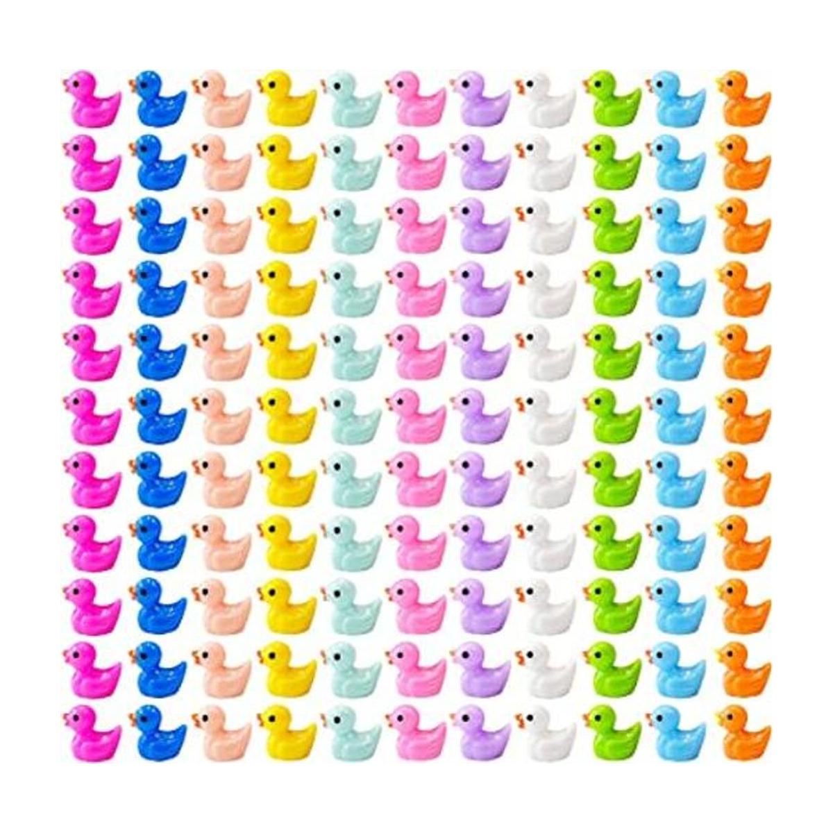 220 piezas de mini figuras de pato de resina en miniatura