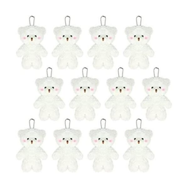 Paquete de 12 mini osos de peluche blancos pequeño oso de_1