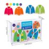 WEBEEDY Juguetes de cordones de ropa de madera para niños_2