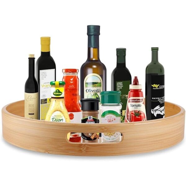 Lazy Susan Organizador de bambú Lazy Susan de 14 pulgadas