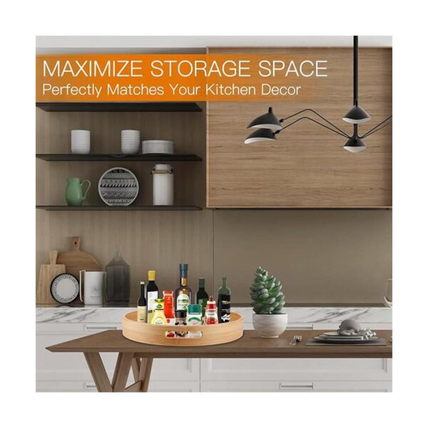 Lazy Susan Organizador de bambú Lazy Susan de 14 pulgadas