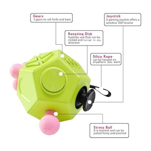 12 lados Fidget Cube Toys antiansiedad alivia el estrés y_4