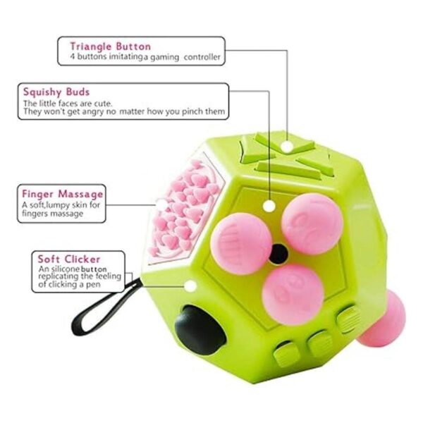12 lados Fidget Cube Toys antiansiedad alivia el estrés y_5