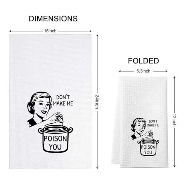 Toalla de cocina divertida con texto en inglés Dont Make_2