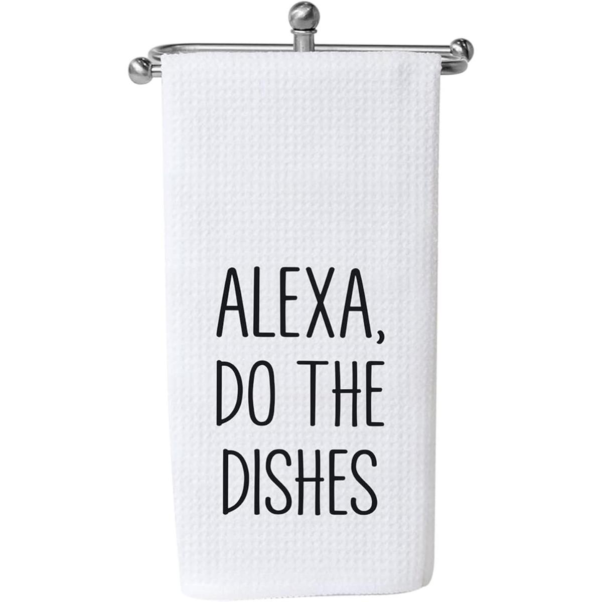 Divertida toalla de cocina Alexa Do The Dishes Regalo de