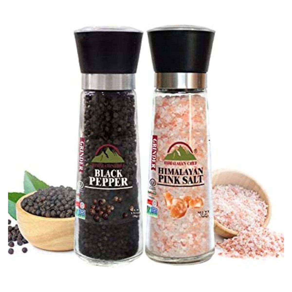 Himalayan Chef Juego de molinillo de sal y pimienta del