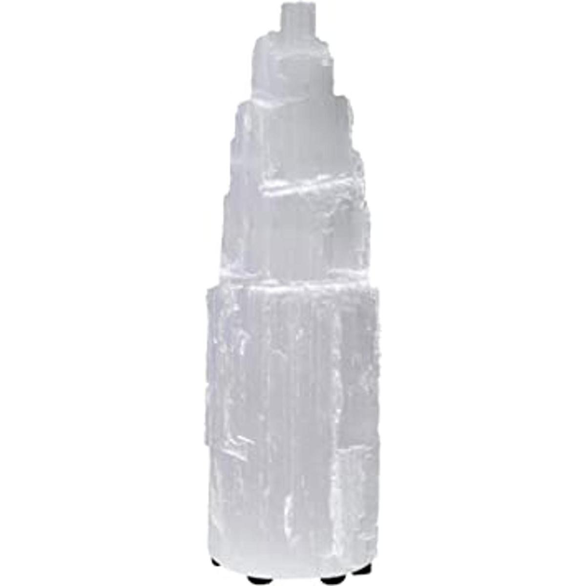 Himalayan Glow Lámpara de rascacielos de selenita natural