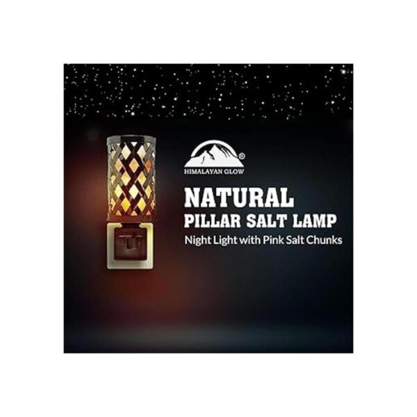 Himalayan Glow 1808 Lámpara de sal estilo vintage enchufe