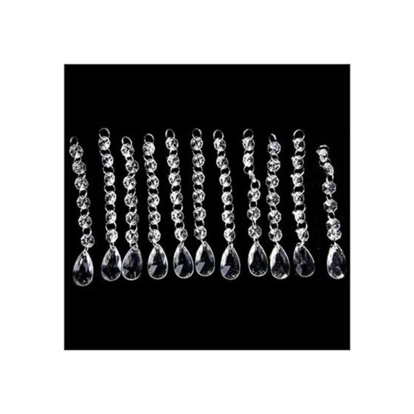Guirnalda de 30 cuentas de cristal acrílico transparente_3