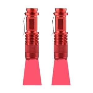 WAYLLSHINE Linterna LED roja 2 unidades 3 modos luz