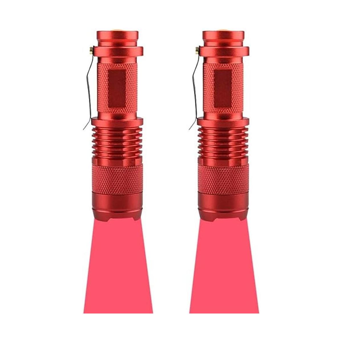 WAYLLSHINE Linterna LED roja 2 unidades 3 modos luz