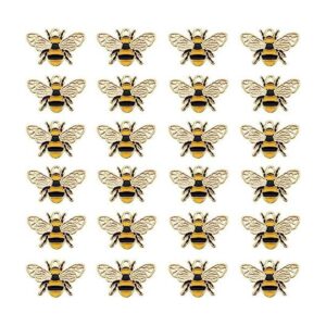 Lote de x24 dijes de abeja de miel de aceite de esmalte_1
