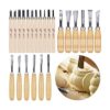 WAYCOM Juego de 24 cuchillos de madera kit de tallado de