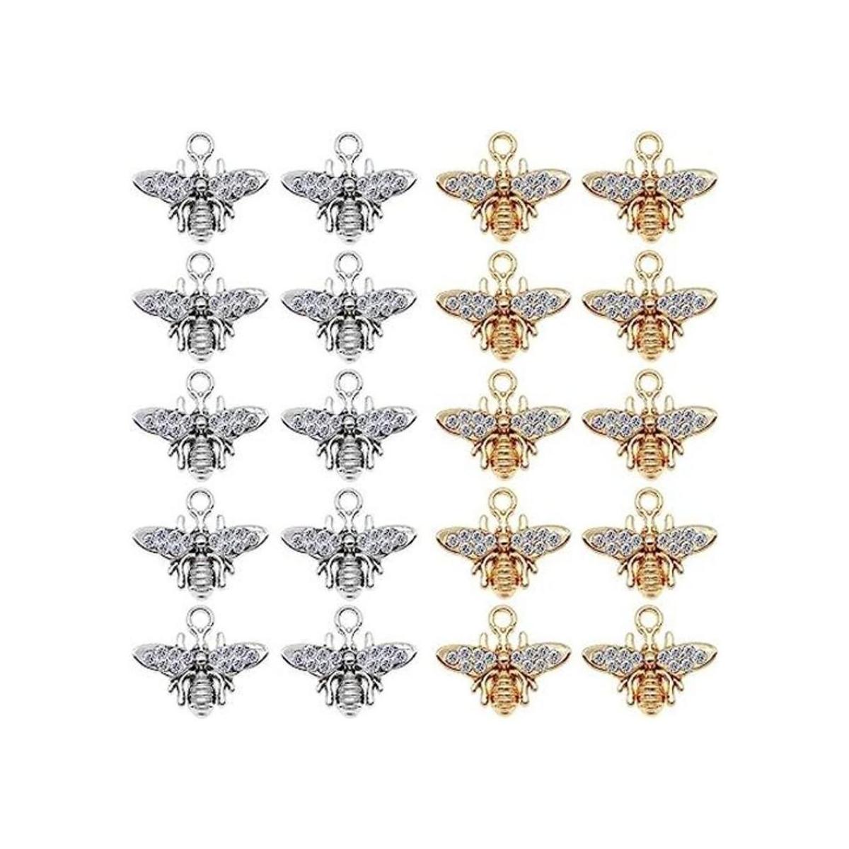Paquete de 20 pulseras de abalorios de cristal de esmalte