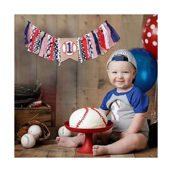 Cartel de béisbol para el primer cumpleaños de la silla