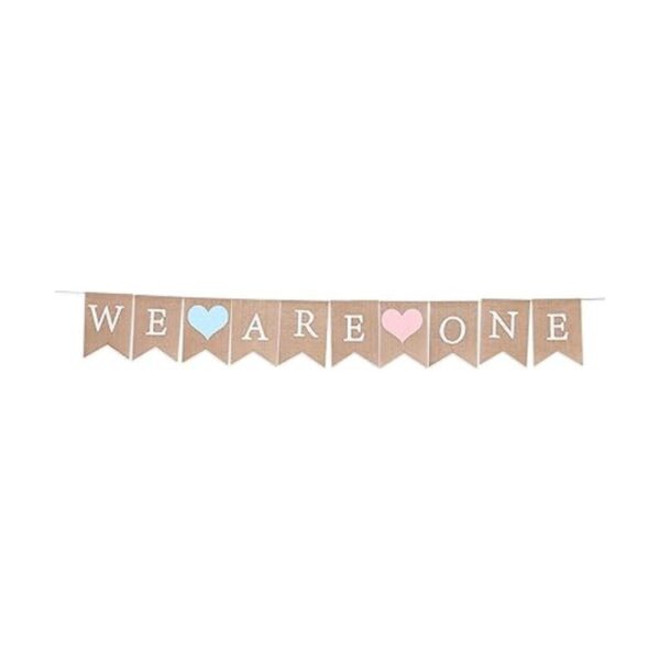 Banner de gemelos para 1er cumpleaños We Are One Banner