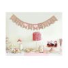 Bandera de arpillera para baby girl shower Decoración de_5
