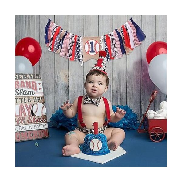Cartel de béisbol para el primer cumpleaños de la silla