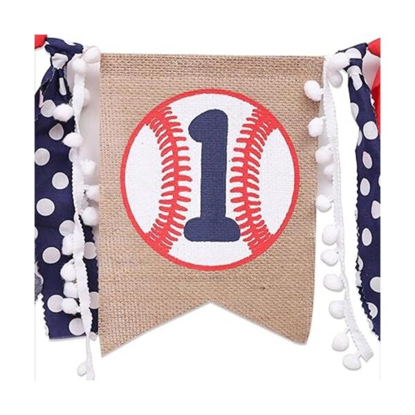 Cartel de béisbol para el primer cumpleaños de la silla