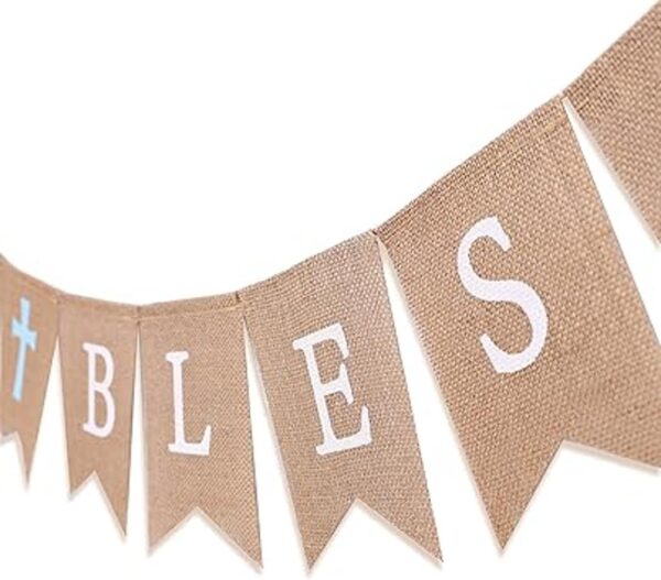 WAWOO Banner de bendición de Dios Decoración de primera