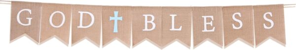 WAWOO Banner de bendición de Dios Decoración de primera
