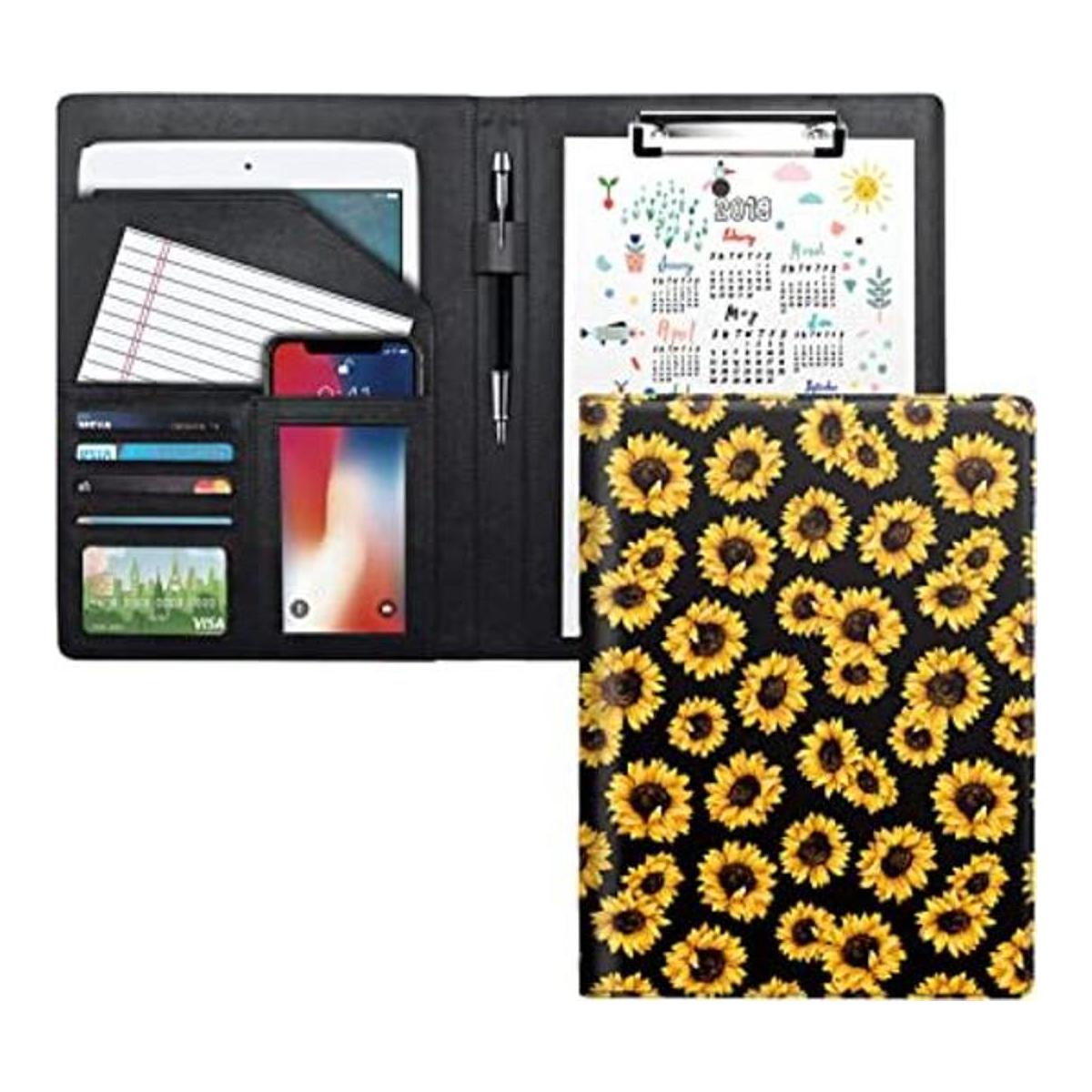 WAVEYU Funda tipo portafolios para mujer bonita carpeta