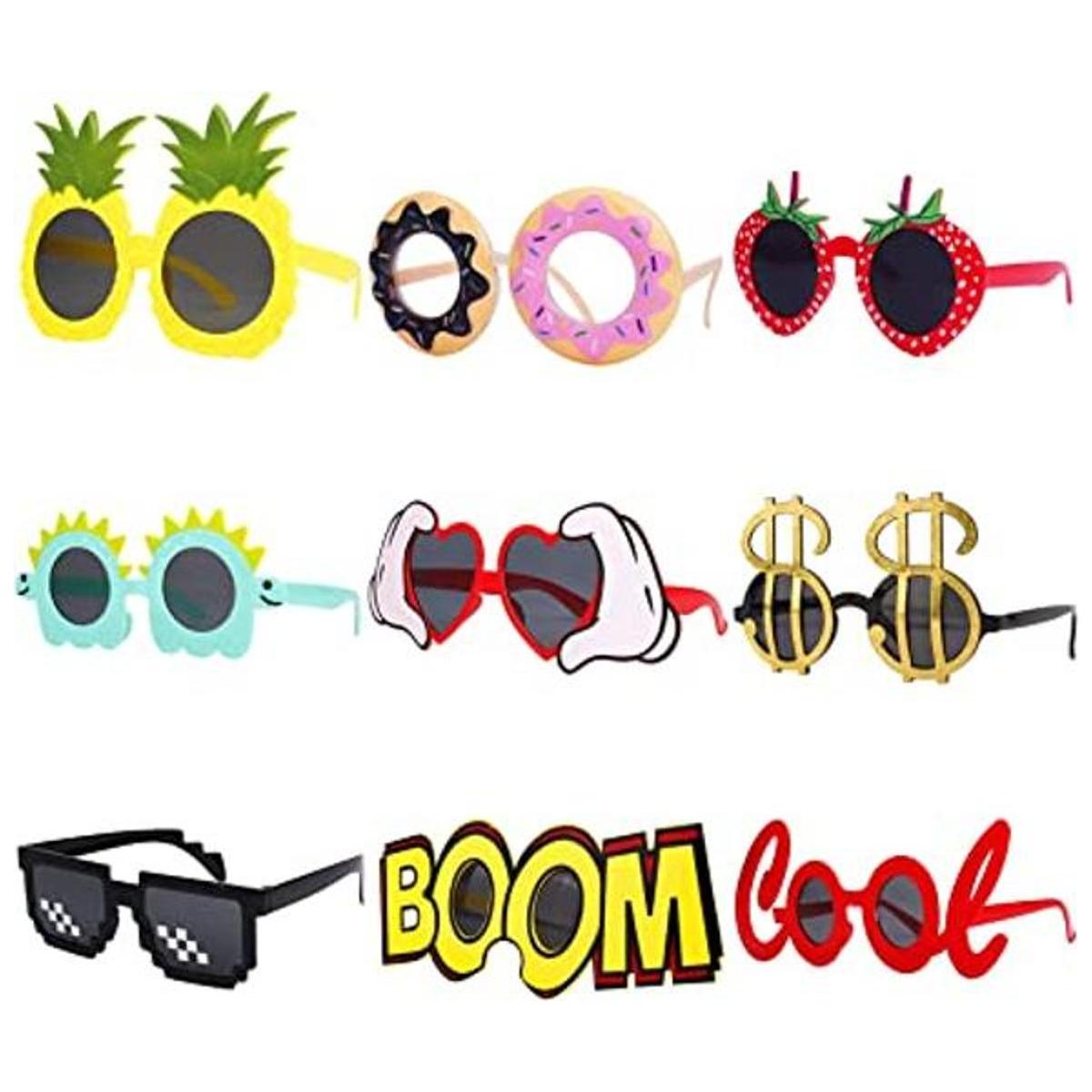 Watselok Gafas de sol para fiesta 9 pares de divertidas