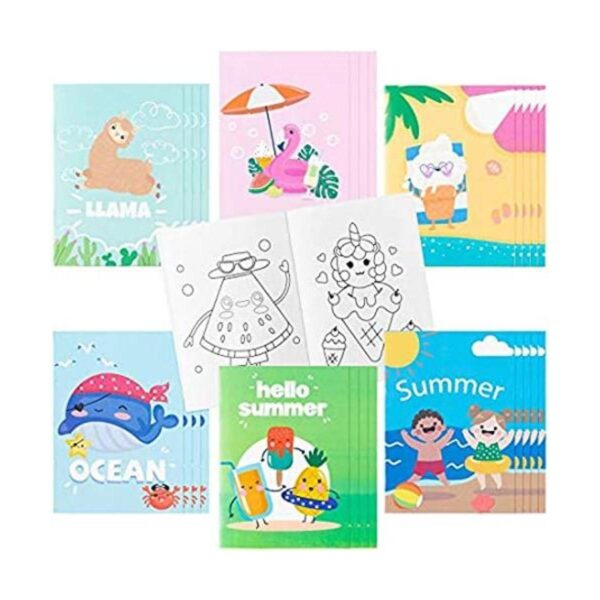 WATINC 24 libros para colorear de verano para niños libro_1