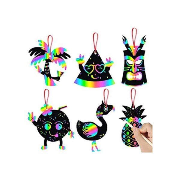 WATINC Juego de 60 tarjetas hawaianas para rascar para_1