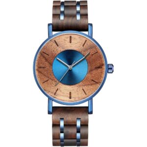 Reloj de madera para hombres y mujeres elegante