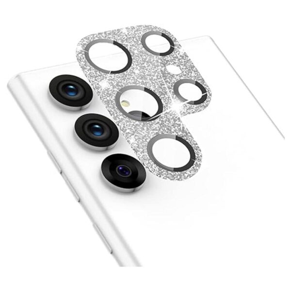Galaxy S22 Ultra Protector de lente con purpurina vidrio_1