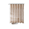 WARM HOME DESIGNS Golden Linen Cortina de ducha de encaje_1