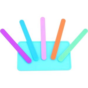 5 palitos de silicona reutilizables con 3 cepillos de_1