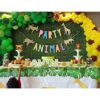 Pancarta de cumpleaños de animales de fiesta para bebé_3