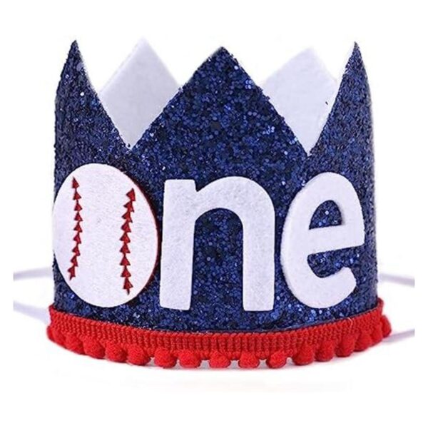 Béisbol 1er cumpleaños pancarta 1er cumpleaños corona