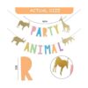 Pancarta de cumpleaños de animales de fiesta para bebé_2