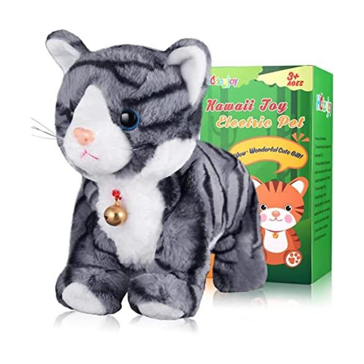 Patrón de gato robótico gris para niños juguete de gato