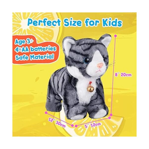 Patrón de gato robótico gris para niños juguete de gato_4