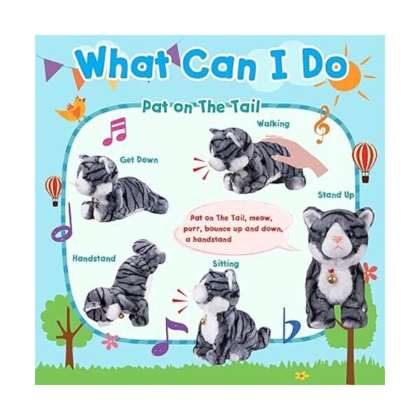 Patrón de gato robótico gris para niños juguete de gato_2