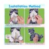Patrón de gato robótico gris para niños juguete de gato_5