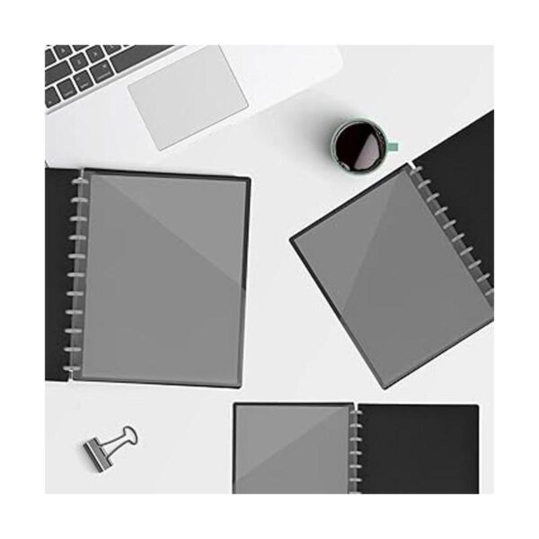 Libreta discbound gris con disco de doble bolsillo_6