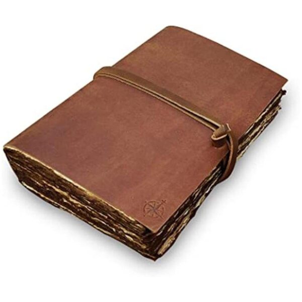 Diario de cuero vintage Diario de cuero antiguo hecho a_1